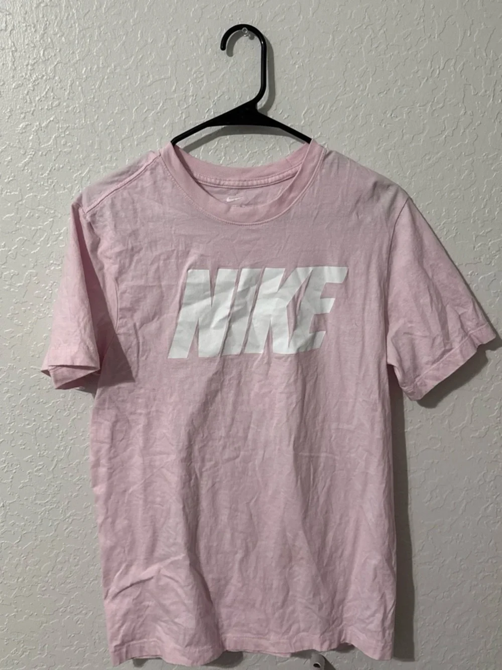 Nike Pink Short Sleeve Tee with White Logo